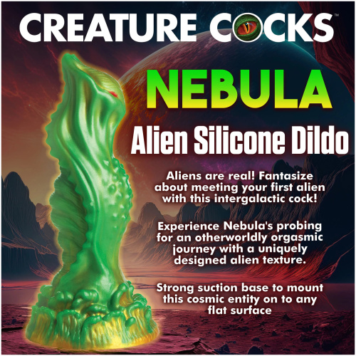 Nebula Alien Silicone Dildo - Green