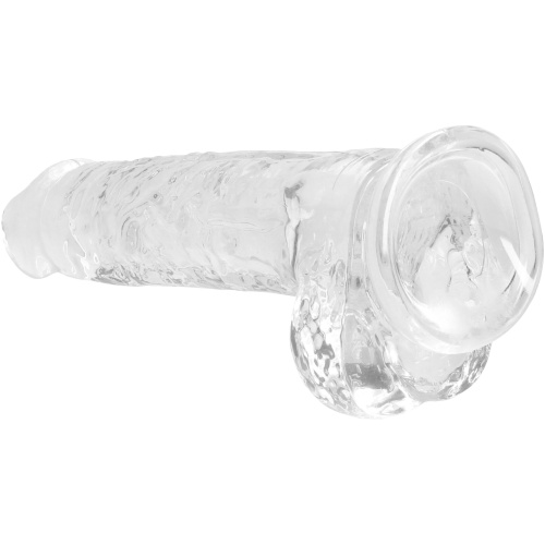 8 Inch Realistic Dildo With Balls - Translucent