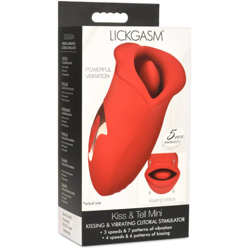Lickgasm Kiss and Tell Mini Kissing and Vibrating Clitoral Stimulator - Red