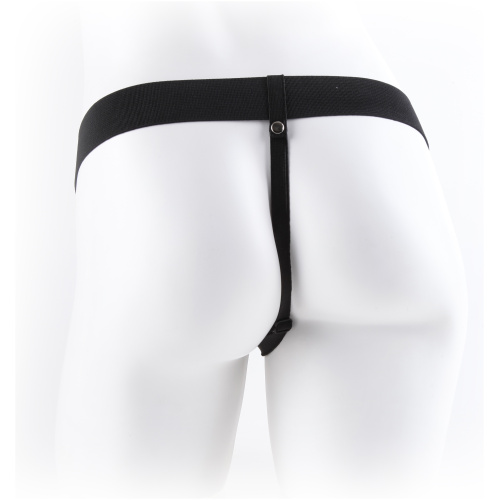 Fetish Fantasy Series 9-Inch Vibrating Hollow Strap-on With Balls - Brown