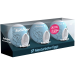 3 Pc Set Masturbator Egg - Savage - Blue