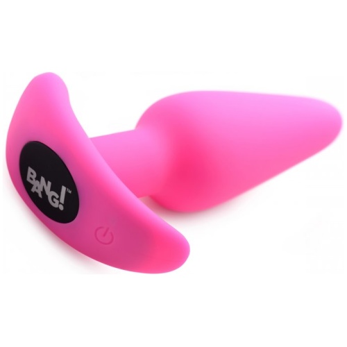 21x Silicone Butt Plug With Remote - Pink