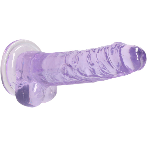 7 Inch Realistic Dildo With Balls - Purple