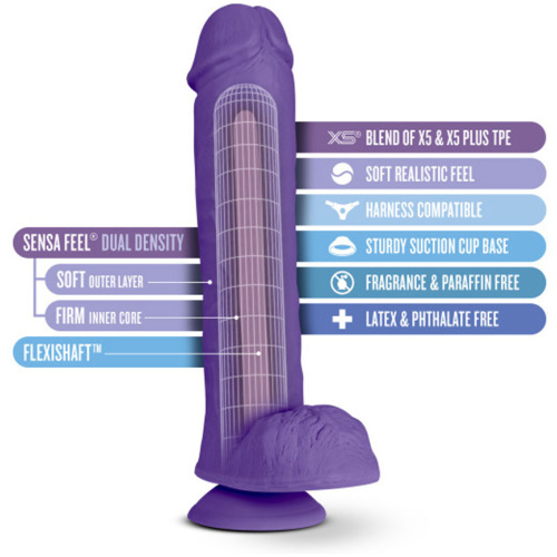 Au Naturel - Bold - Big John - 11 Inch Dildo - Purple