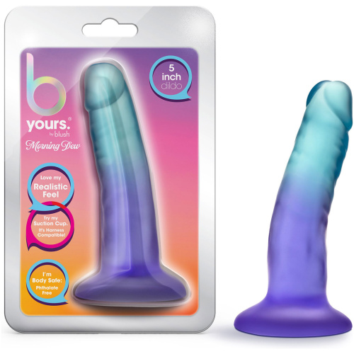 B Yours - Morning Dew - 5 Inch Dildo - Sapphire