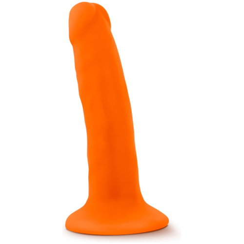 Neo - 5.5 Inch Dual Density Cock - Neon Orange