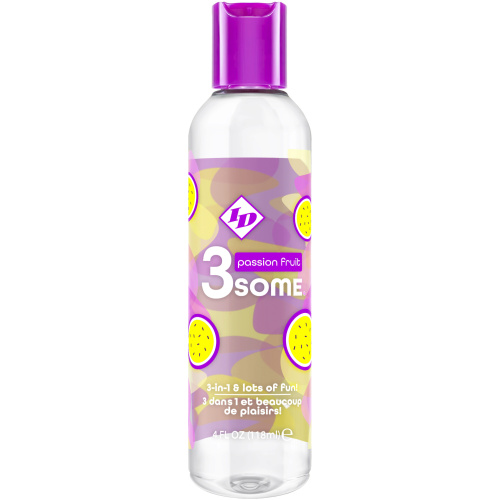 3some 3-in-1 Lubricant - Passion Fruit - 4 Fl. Oz.
