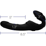 Pro Rider 9x Vibrating Silicone Strapless  Strap on With Remote Control