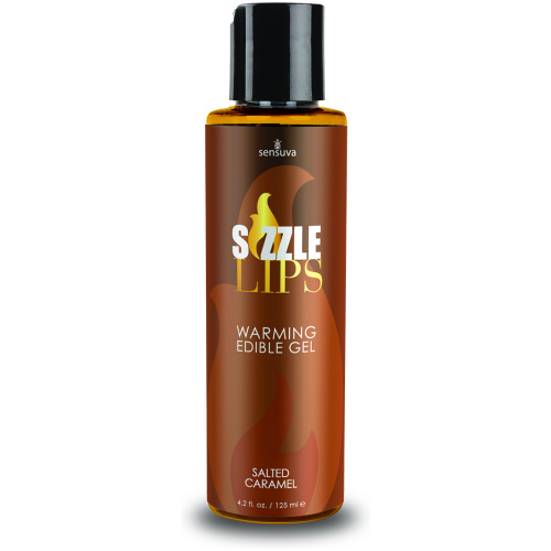 Sizzle Lips Warming Edible Gel - Salted Caramel - 4.2 Fl. Oz. / 125 ml