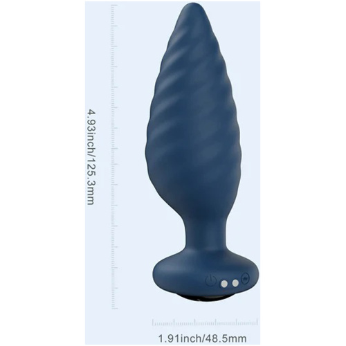 Noah - App Controlled Rotating Butt Plug - Blue