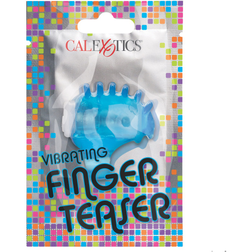 Foil Pack Vibrating Finger Teaser - Blue