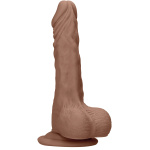 8 Inch Dong With Testicles - Tan
