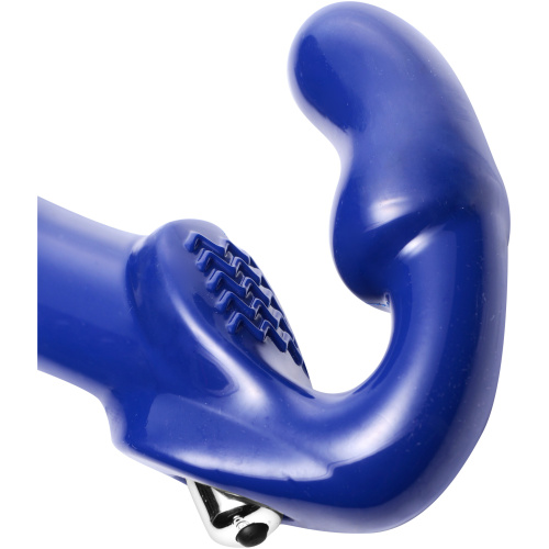 Revolver II Vibrating Strapless Strap on Dildo - Blue