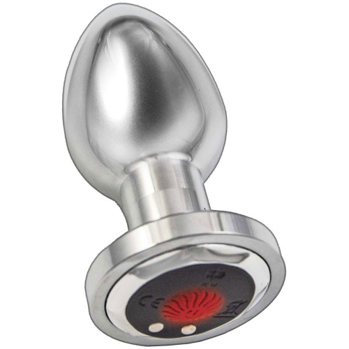 Ass-Sation Remote Vibrating Metal Plug - Silver