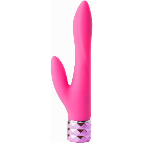 Victoria Crystal Gem Dual Vibrator - Pink