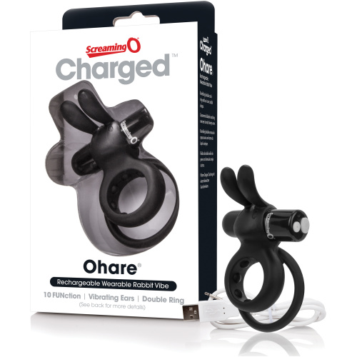 Charged Ohare Rechargeable Rabbit Vibe - Black