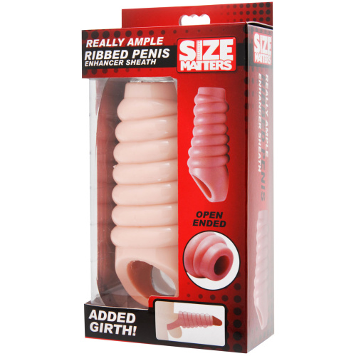 Really Ample Ribbed Penis Enhancer Sheath