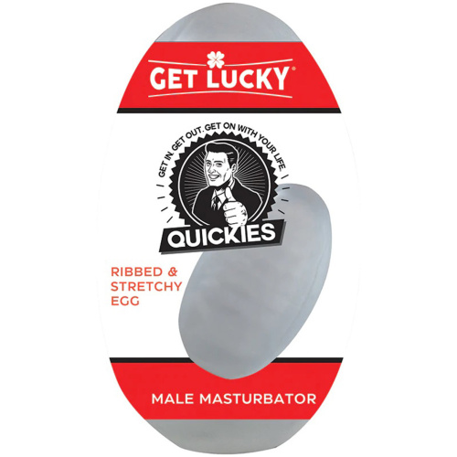 Get Lucky Quickies Ribbed and Stretchy Egg Male Masturbator