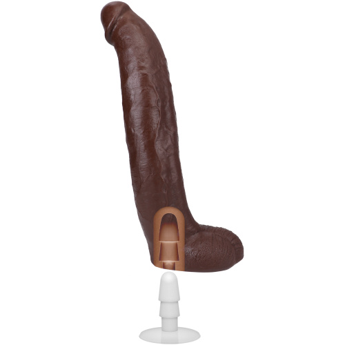 Signature Cocks - Brickzilla - 13 Inch Ultraskyn  Cock With Removable Vac-U-Lock Suction Cup -  Chocolate