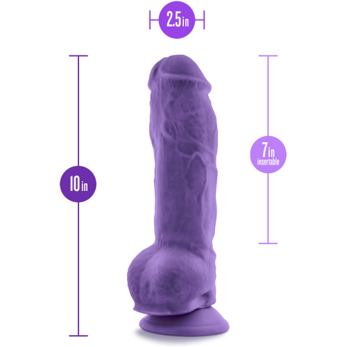 Au Naturel - Bold - Big Boy -10 Inch Dildo - Purple