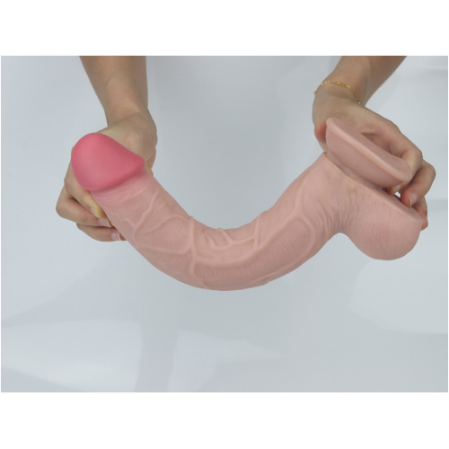 Get Lucky 11 Inch Real Skin Dildo - Tan