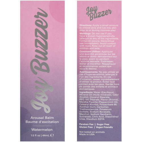 Joy Buzzer - Watermelon - 1.5 Fl. Oz./ 44ml