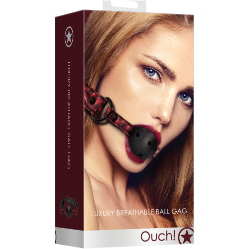 Breathable Luxury Ball Gag - Burgundy