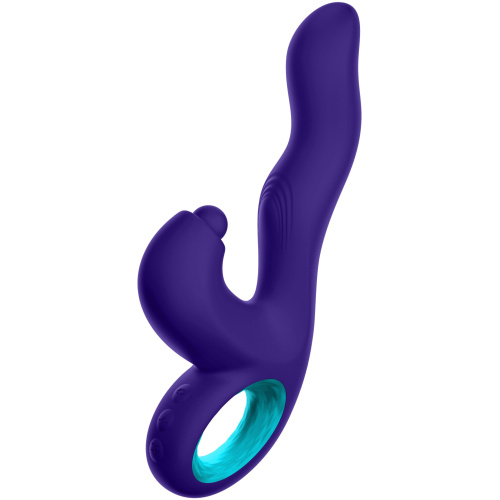 Klio Triple Action Thumping Rabbit Vibrator - Dark Purple