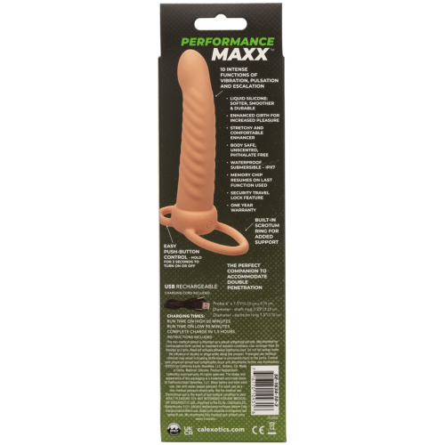 Performance Maxx Rechargeable Ribbed Dual Penetrator - Ivory