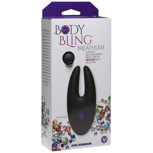 Body Bling - Clit Cuddler Mini-Vibe in Second  Skin Silicone - Purple