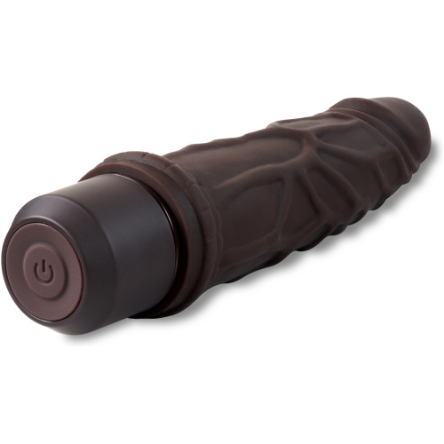 Dr. Skin Silicone - Dr. Robert - 7 Inch Vibrating Dildo - Brown