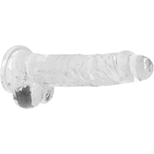 8 Inch Realistic Dildo With Balls - Translucent