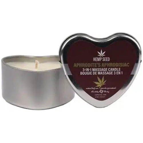 Hemp Seed 3-in-1 Valentines Day Candle -  Aphrodite's Aphrodisiac 4 Oz