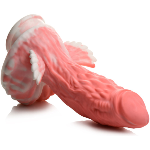 Pegasus Pecker Winged Silicone Dildo - Pink/white