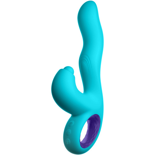 Klio Triple Action Thumping Rabbit Vibrator - Turquoise