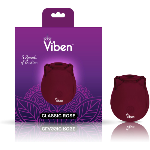 Classic Rose - Ruby - Handheld Rose Clitoral and Nipple Stimulator
