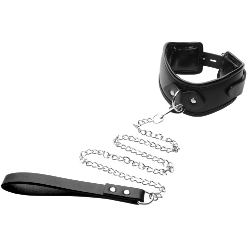 Padded Locking Posture Collar With Leash