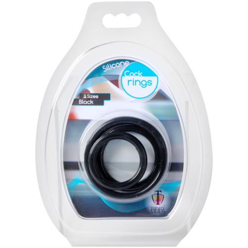 Trinity Silicone Cock Rings - Black