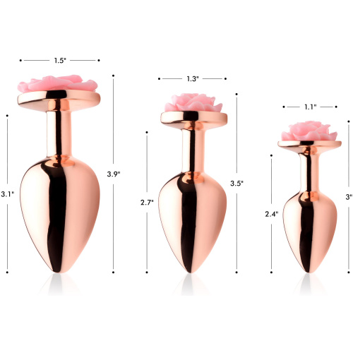 Pink Rose Gold Anal Plug - Large