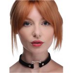 Kinky Kitty Ring Slim Choker - Black