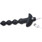 Bang - Vibrating Silicone Anal Beads and Remote Black
