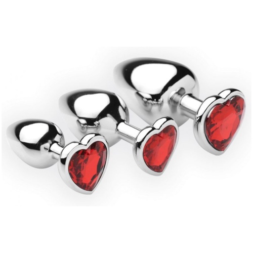 Chrome Hearts 3 Piece Anal Plugs With Gem Accents
