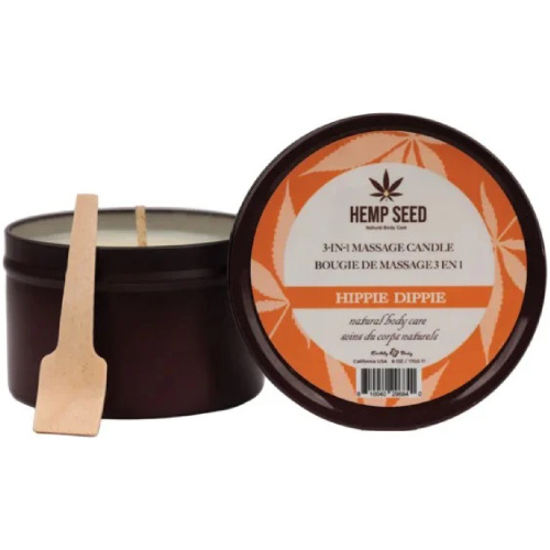 Hemp Seed 3-in-1 Massage Candle - Hippie Dippie 6oz