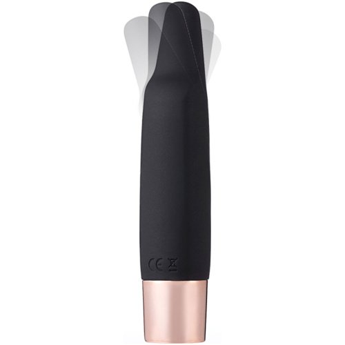 Aspen 15-Function Rechargeable Wireless Flickering Tip Vibrator - Black