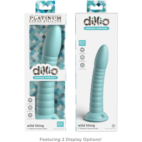 Dillio Platinum - Wild Thing 7 Inch Dildo - Teal