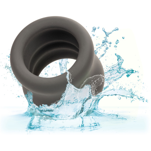 Alpha Liquid Silicone Scrotum Ring - Gray Gray