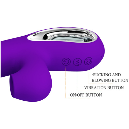 Pretty Love Jersey Sucking and Vibrating Rabbit - Purple