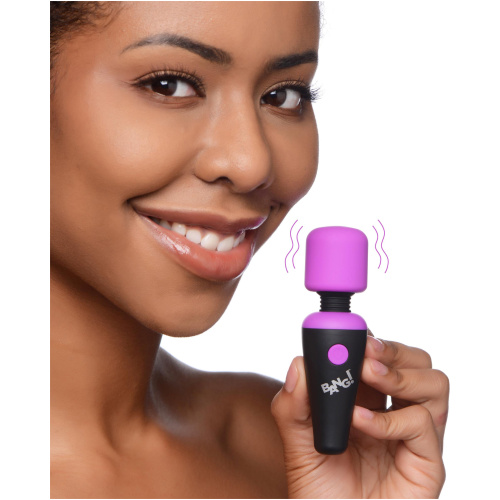 Bang - 10x Vibrating Mini Silicone Wand - Purple