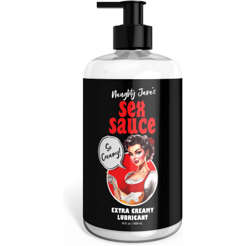 Naughty Jane's Sex Sauce Extra Creamy Lubricant 16 Oz