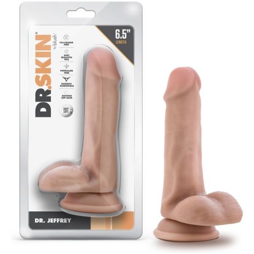 Dr. Skin - Dr. Jeffrey - 6.5 Inch Dildo With Balls - Beige